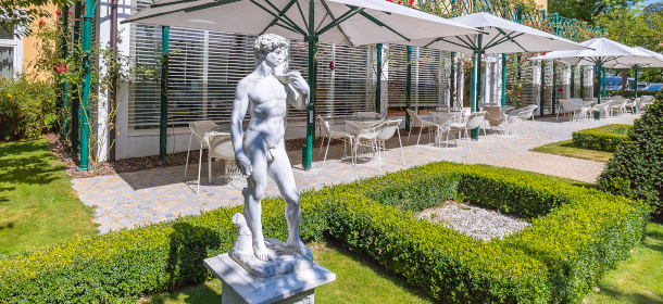 Der neue Relax-Garten des Kurhotels Bajkal